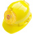 风扇安全帽遮阳透气工地充电大风力降温夏季防暑防水 黄色双风扇豪华款10000+遮阳