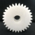 定制塑料齿轮现货1模15-70齿POM尼龙齿轮配件加工斜齿轮来图纸定制 乳白色