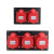 竹江 塑机三位5孔工业插头插座盒干燥机烘箱三相五线电源塑料盒 盒子+2个16A插座+1个32A插座 (3位)