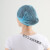 LISM一次性帽子厨房餐饮车间食品工作帽防尘透气无纺布条形帽加厚头套 加大21寸蓝色*50个