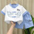 迪士尼男童夏季新中式短袖套装奥特曼薄款汉服儿童男宝宝中国风两件套 蓝色套装(夏季薄款) 120 码