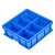 收纳盒周转箱零件盒分格箱塑料收纳箱仓库五金配件分隔零件箱蓝色 11号高10格蓝色407×265×130