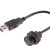 USB3.0防水插头IP67IP68双头PCB焊板双母头插座户外带线1M连接器 USB 3.0公/公带线插头(螺纹 30cm