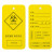 稳斯坦 W5409 医疗废物扎带 黄色塑料平口垃圾袋医疗废物标识牌标签吊牌 100套吊牌扎带