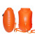 新特丽 跟屁虫浮标 游泳气囊救生浮漂装备加厚可储物成人防溺水救生球户外自救漂流袋背飘 橙色双气囊