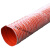 耐高温风管红色矽胶300度硫化防火阻燃玻璃纤维管钢丝管排烟排尘 内径320mm(4米1根)