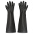 耐酸碱橡胶手套工业化工手套加长加厚耐用耐磨乳胶塑胶皮防水劳保 黑色加厚31cm 均码