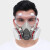 LISM防毒面具化工气体口罩粉尘喷漆防毒半面罩双滤盒6200防毒面具有机 防毒套装1套