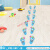 数字贴纸编号0-9 儿童跳房子飞机跳格子数字游戏幼儿园地面地板贴纸方格小脚印地贴 I款·笑脸小脚丫-蓝(一件10双脚丫) 超大