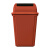 科力邦（Kelibang) 户外垃圾桶 大号40L干湿分类垃圾桶市政环卫商用弹盖翻盖垃圾桶 棕色 KB1044 湿垃圾