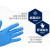 爱马斯APFGWC一次性丁腈橡胶手套蓝色洁净室实验室化工烘焙标准特惠型L码100只装
