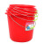 加厚塑料水桶大号保洁清洁桶多规格圆形手提抗摔红水桶学生桶 红水桶加厚15升小号