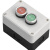按钮盒五孔按钮开关控制盒带急停指示灯防水12345孔单一孔按钮盒 墨绿色 1旋钮+5自复按钮