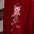 爵森奴婆婆春秋季洋气婚宴红色礼服高贵喜秋旗袍式结婚装中年女金丝 紫色 XL建议90105斤