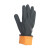 劳保佳 乳胶手套 加强加厚清洁洗碗防水橡胶手套 外黑内橙 1双装 L码