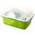 碗篮架沥水大号碗柜装碗碟塑料厨房餐具收纳架橱柜置物架碗筷储物 绿色 大号