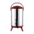 吉美吉多 304不锈钢奶茶保温桶 双层塑料商用豆浆桶 带水龙头开水桶红色 12L