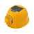 高鑫源明 太阳能风扇遮阳可充电带照明风力可调风扇帽 黄色增强版+布帽檐 CM12B-Y6000