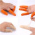 手指套护指防护耐磨加厚防滑硅胶橡胶受伤护甲手指头套保护指甲套 乳白塞切口磨砂100只