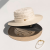 疯帽子与爱丽丝疯帽子 法式刺绣遮阳帽之女 夏天逛街平顶礼帽 可折叠太阳帽 24新 米白色 M（56-58cm）可调节