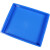 京顿 长方形塑料方盘塑胶浅盘周转箱五金零件盒浅盆矮箱周转养殖盘 蓝色365*245*65mm