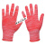 手套干活用的 夏季薄款尼龙线 透气工作耐磨手套劳保弹力 劳工劳 红色尼龙手套(12双) M