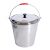 铁桶带盖大容量大号不锈钢手提老式镀锌水桶食堂打饭桶 36cm不锈钢带盖 送水舀