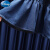 迪士尼（Disney）女童春秋牛仔裙韩版洋气宝宝时髦春装裙子2024新款儿童长袖连衣裙 蓝色 80码