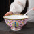 LICHEN 景德镇陶瓷珐琅彩汤碗直径21.5厘米大面碗宫廷风大号碗 红色