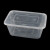 冰禹 BJyq-116 一次性餐盒打包盒 外卖快餐饭盒 塑料餐盒食品盒 透明 500加厚注塑款*300个