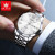 欧利时（OLEVS）瑞士认证品牌情侣手表一对石英表夜光防水男女对表高档潮流时尚 OLEVS-9931-钢带本白情侣
