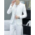 待婉西服套装男士韩版修身七分袖薄款外套夏季短袖纯色小西装两件套男 黑色套装 M90-105斤