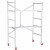 艾科堡 脚手架1400*700*1950mm防滑踏面带刹车万向轮折叠便携架子带轮子梯形脚架 AKB-JSJ-05