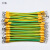 仁电国标纯铜黄绿双色光伏接地线BVR1.5/2.5/4/6平方桥架跨接连接线（孔6）4平方120mm 100根/包