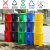 大型垃圾桶 户外分类垃圾桶带盖加厚大型厨房商用塑料大号脚踩脚踏垃圾桶HZD 60L蓝色+可回收物