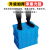 华科扬创 加厚塑料周转箱蓝色长方形大号工业用方箱物料盒箱五金收纳整理框 47号箱64*42.3*25.6cm