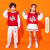 儿童啦啦队演出服小学生运动会服装街舞套装国潮班服拉拉队表演服 红色上衣白色裤子（中国少年 140cm