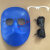 等离子切割机面罩 电焊面罩防护罩头戴式轻便氩弧焊工面具全脸防 PC蓝色面罩*1