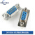 DB/DR/DP9插头焊板式9/15/25针RS232插座串口头VGA接口 DP9 母头 九孔带焊板 蓝色1