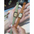 森匠小众高级感女士手表小巧轻奢名媛方形果冻皮带手表女学生设计 罗勒绿