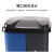 久洁分类垃圾桶室内脚踏式干湿分离双桶学校农村塑料户外环卫垃圾箱40LC款蓝红（可回收+有害）