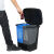 垃圾分类厨房垃圾桶带盖子大号商用脚踩脚踏式厨余双桶 20L加厚款蓝色可回收+黑色干垃