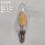 E14小螺口复古爱迪生仿钨丝灯丝LED节能超亮蜡烛拉尾试管长笛灯泡 C35尖泡-4瓦（E14小螺口） 暖黄