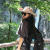 潮希曼西部牛仔帽子男女骑马帽子户外旅游拍照遮阳骑士帽藏族大沿爵士帽 1127浅军绿-9cm沿