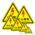 小心有电危险警示贴配电箱当心触电标识贴纸 机械伤人高温提示工业品 当心伤手三角形加厚PVCxy 3.5x3.5cm