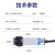 M18对射光电开关传感器NPN三线常开24V感应器 E3F-10DNA-5L三线NPN常开5-24V