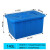 带盖水箱长方形塑料蓝色614水箱养殖箱周转分拣箱胶箱海鲜水产周 蓝加盖子140K外尺寸:740*535*41