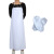 沸耐笙 FNS-25094 PVC防水围裙防油耐酸碱 白色20丝120*90围裙+套袖 1件