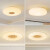 现代简约田园风卧室吸顶灯北欧艺术原木色书房间 X4176白色20CM 三色变光