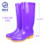 回力雨鞋水靴女水鞋防水防滑时尚简约耐磨中高筒低帮短筒防臭 813-高筒-紫色-牛筋底 40